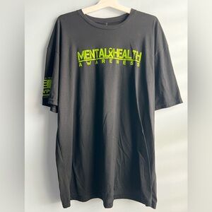 TIL VALHALLA PROJECT Men’s Mental Health Awareness Black T-Shirt Size 3XL